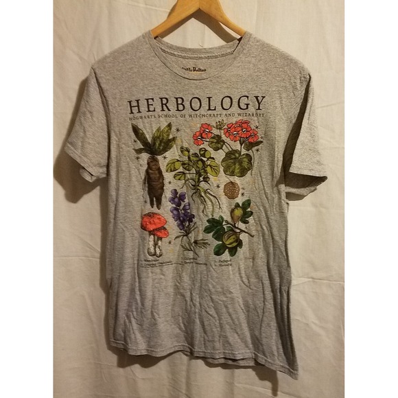 Other - Harry Potter Unisex Herbology Graphic T-Shirt (Size: Medium 38-40) Grey